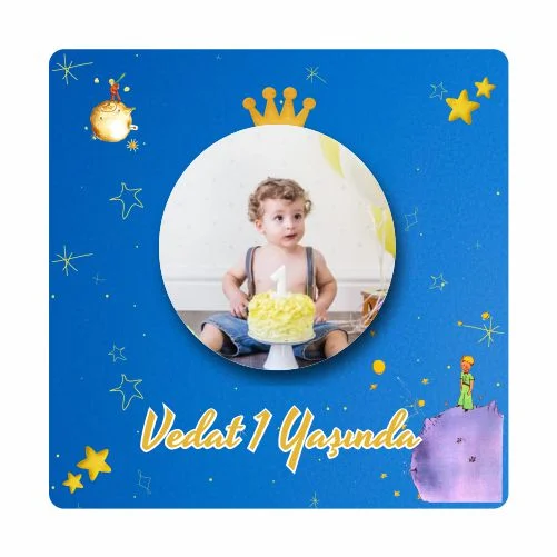 Küçük Prens Temalı Doğum Günü Magneti